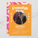 Search for pink orange graduation invitations Groovy