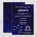 Search for libra zodiac invitations Blue