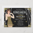 Search for girl quinceanera invitations Gold glitter