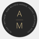 Search for black gold return address stickers Minimal