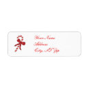 Search for candy cane return address labels Red and white