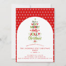 Search for holly christmas invitations Red green