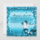 Search for blue masquerade mask invitations Chic