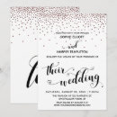 Search for rose gold confetti wedding invitations Calligraphy