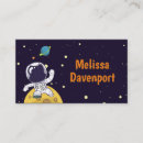Search for space ship business cards Astronaut