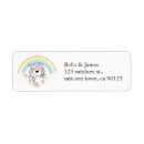 Search for rainbow unicorn return address labels Star