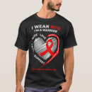Search for heart disease warrior tshirts Red