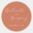 Search for stylish modern wedding stickers Terracotta