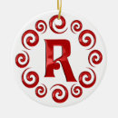 Search for letter r christmas tree decorations Red