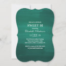 Search for emerald green sweet 16 invitations Modern