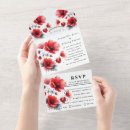 Search for poppies wedding invitations Simple