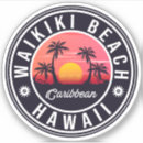 Search for waikiki honolulu hawaii stickers Palm tree