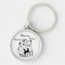 Search for mother and daughter key rings Black and white