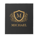 Search for monogram notepads Initial