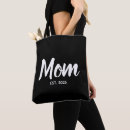 Search for new years tote bags Black white