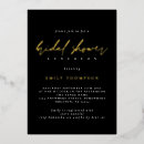 Search for elegant bridal luncheon black gold invitations Minimalist