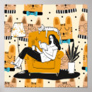 Search for cat reading posters Black