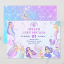 Search for pink mermaid baby shower invitations Purple