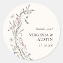 Search for purple flowers wedding stickers Elegant modern floral