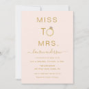 Search for engagement ring bridal shower invitations Miss to mrs