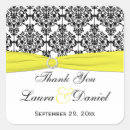 Search for black white yellow wedding stickers Modern
