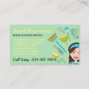 Search for cleaning girl business cards Janitorial