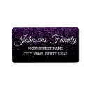 Search for black and purple return address labels Calligraphy