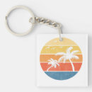 Search for palm tree key rings Retro sunset
