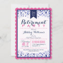 Search for pink white retirement invitations Party