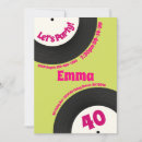 Search for trendy 40th birthday invitations Retro