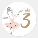 Search for girls 3rd birthday stickers Ballerina