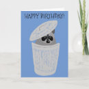 Search for raccoon birthday cards Trash panda