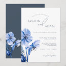 Search for simple royal blue wedding invitations Floral