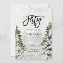 Search for winter 40th birthday invitations Modern