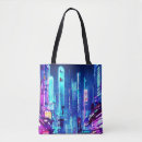 Search for futuristic bags Neon city