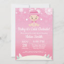 Search for winter baby girl shower invitations Snowflake
