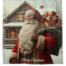 Search for santa shower curtains Vintage