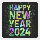 Search for new year design stickers Colourful