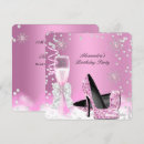 Search for pink champagne birthday invitations Elegant birthday party