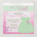 Search for dress baby girl shower invitations Floral