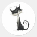Search for black cat illustration stickers Feline