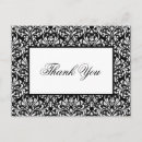 Search for white damask pattern postcards Black and white