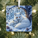 Search for white fox christmas tree decorations Winter