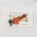 Search for violin business cards Modern