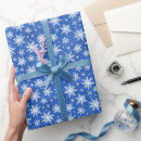 Search for white snowflake wrapping paper Blue and white
