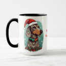 Search for dog greeting mugs Dachshund
