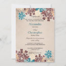Search for teal and brown wedding invitations Flower
