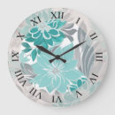 Search for grey and turquoise clocks Aqua