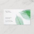 Search for leaf business cards Green and white