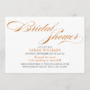 Search for orange bridal shower invitations Chic